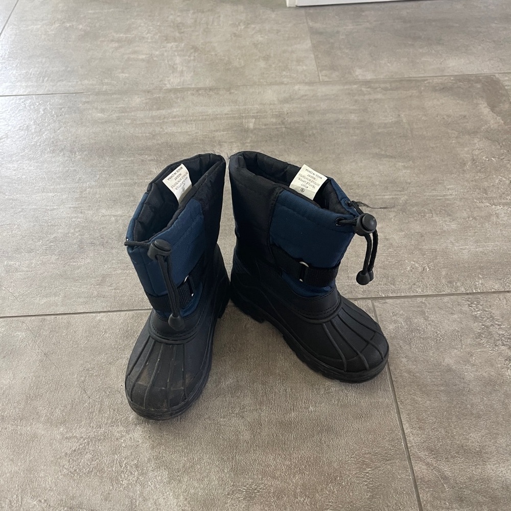 Kids Black and Blue Winter Boots - Picture 2 of 5